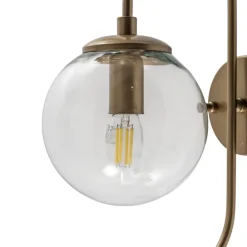 Gang|Pendellamper ^ Opviq Væglampe Jewel, guldfarvet, glas, højde 36 cm, E14