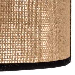 Duolla Gang|Væglamper > Væglampe Jute&black, naturbrun, halvrund