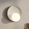 Væglamper|Væglamper ^ EMIBIG LIGHTING Væglampe Kido K1, beige, stål/glas, Ø 20 cm