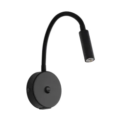 TK Lighting Væglamper > Væglampe Lagos USB, 27 cm, sort, læselampe, G9