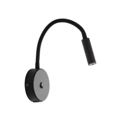 TK Lighting Væglamper > Væglampe Lagos USB, 27 cm, sort, læselampe, G9