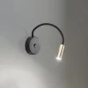 Væglamper ^ TK Lighting Væglampe Lagos USB, sort/guld, 27 cm, læselampe, G9