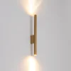 Væglamper|Væglamper ^ Nowodvorski Lighting Væglampe Laser, guldfarvet, metal, 40 cm høj, G9