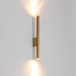 Væglamper|Væglamper ^ Nowodvorski Lighting Væglampe Laser, guldfarvet, metal, 40 cm høj, G9