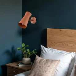 Argon Væglamper > Væglampe Lotta, terracotta, spotlight, stål, justerbar