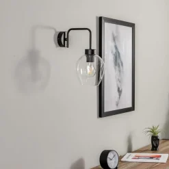 EMIBIG LIGHTING Væglamper > Væglampe Lukka, 1 lyskilde, sort/klar