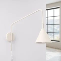 SOLLUX LIGHTING Væglamper|Væglamper > Væglampe LYS, beige, Ø 14 cm, metal, stik, E14