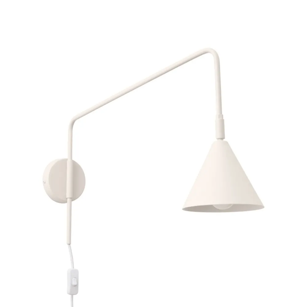 SOLLUX LIGHTING Væglamper|Væglamper > Væglampe LYS, beige, Ø 14 cm, metal, stik, E14