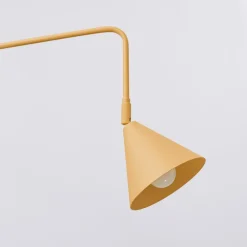 Væglamper|Væglamper ^ SOLLUX LIGHTING Væglampe LYS, guldfarvet, Ø 14 cm, metal, stik, E14