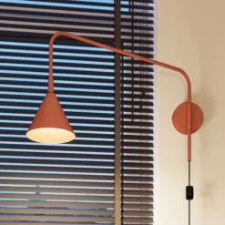 SOLLUX LIGHTING Væglamper|Væglamper > Væglampe LYS, okker, Ø 14 cm, metal, stik, E14