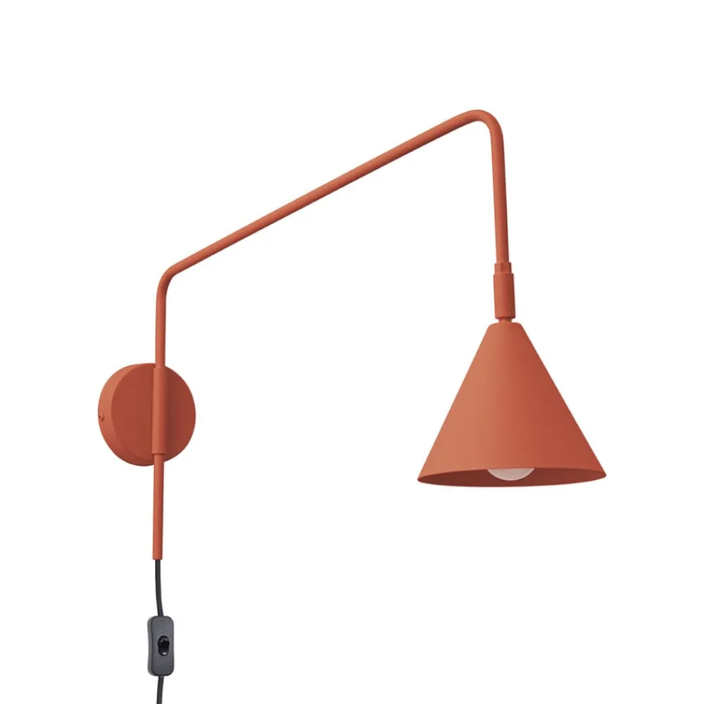 SOLLUX LIGHTING Væglamper|Væglamper > Væglampe LYS, okker, Ø 14 cm, metal, stik, E14