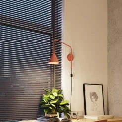SOLLUX LIGHTING Væglamper|Væglamper > Væglampe LYS, okker, Ø 14 cm, metal, stik, E14