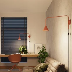 SOLLUX LIGHTING Væglamper|Væglamper > Væglampe LYS, okker, Ø 14 cm, metal, stik, E14