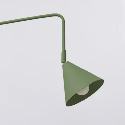 SOLLUX LIGHTING Pendellamper|Væglamper > Væglampe LYS, olivengrøn, Ø 14 cm, metal, stik, E14