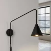 SOLLUX LIGHTING Pendellamper|Væglamper > Væglampe LYS, sort, Ø 14 cm, metal, stik, E14