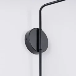SOLLUX LIGHTING Pendellamper|Væglamper > Væglampe LYS, sort, Ø 14 cm, metal, stik, E14