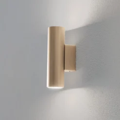 Argon Væglamper|Væglamper > Væglampe Marion Plus, guld, GU10, stål, højde 18 cm