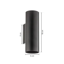 Gang|Væglamper ^ Trio Lighting Væglampe Marley 2 lyskilder sort