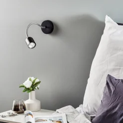 Eko-Light Væglamper > Væglampe Maxi med fleksibel arm, sort