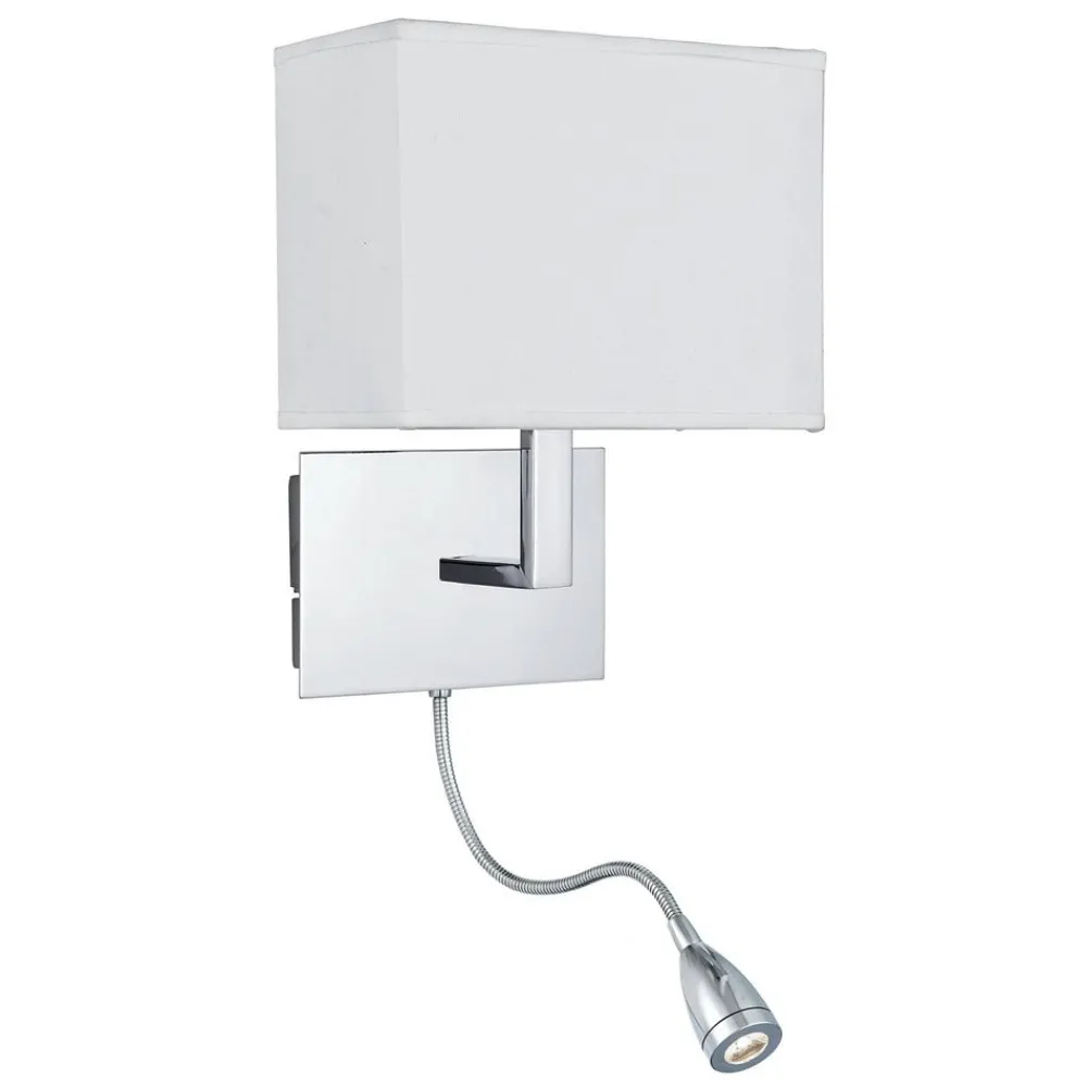 Searchlight Væglamper > Væglampe 6519 med LED-læselampe, krom