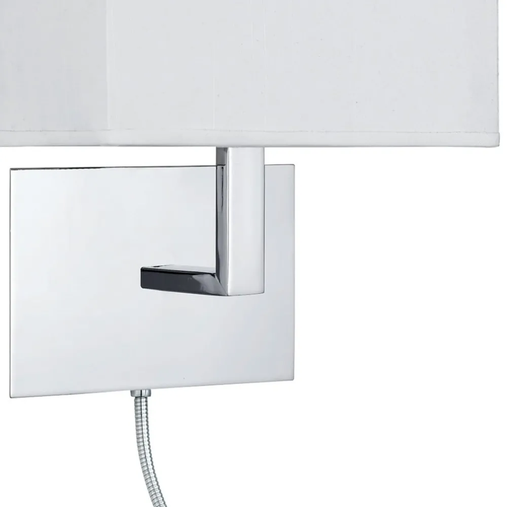 Searchlight Væglamper > Væglampe 6519 med LED-læselampe, krom