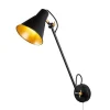 Searchlight Væglamper|Væglamper > 6302 væglampe, metal, sort, guld