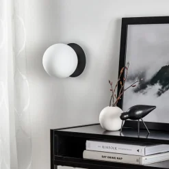 EMIBIG LIGHTING Gang|Pendellamper > Væglampe Minerva K1 med sort metalramme