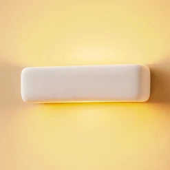 SOLLUX LIGHTING Væglamper|Væglamper > Væglampe Noris op/ned i hvid keramik