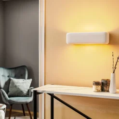 SOLLUX LIGHTING Væglamper|Væglamper > Væglampe Noris op/ned i hvid keramik