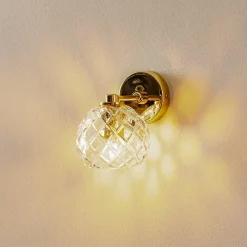 Argon Væglamper|Væglamper > Væglampe Odel med dekoreret glasskærm