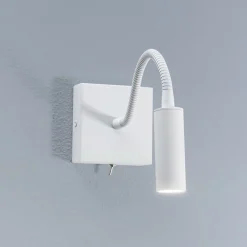 Væglamper|Væglamper ^ Argon Væglampe Ojos, hvid, læselampe, justerbar, 33 cm, G9