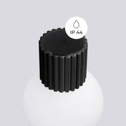 SOLLUX LIGHTING Væglamper > Væglampe ORBI, sort, glas/metal, Ø 12 cm, IP44, G9