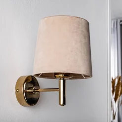 Argon Væglamper|Væglamper > Væglampe Polo, beige/mørk messing