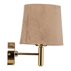 Argon Væglamper|Væglamper > Væglampe Polo, beige/mørk messing