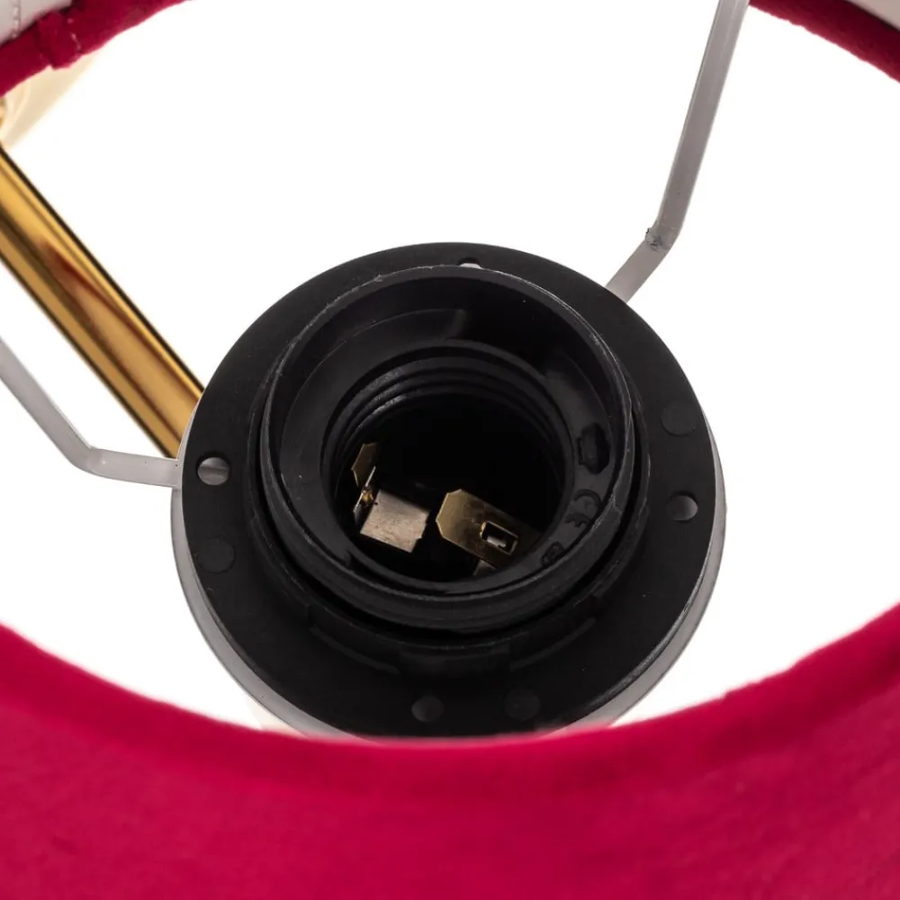 Argon Væglamper > Væglampe Polo, tekstilskærm, messing/pink