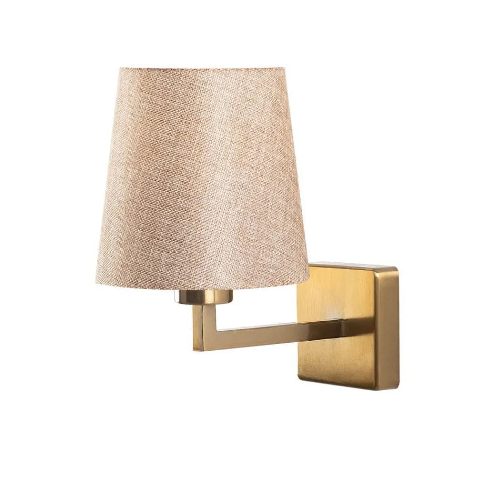 Opviq Væglamper|Væglamper > Væglampe Profil, guld/creme, metal/stof, højde 30 cm
