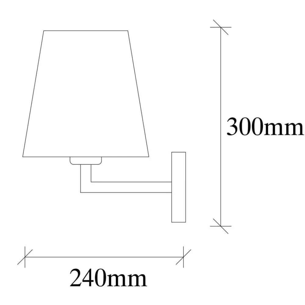Opviq Væglamper|Væglamper > Væglampe Profil, guld/creme, metal/stof, højde 30 cm