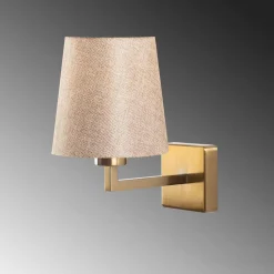 Opviq Væglamper|Væglamper > Væglampe Profil, guld/creme, metal/stof, højde 30 cm