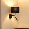 Duolla Væglamper > Væglampe Roller, fløjl mørkeblå, sort, med læselampe
