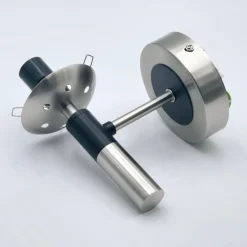 Væglamper ^ Lamkur Væglampe Rollo, Ø 15 cm, røggrå, glas/metal
