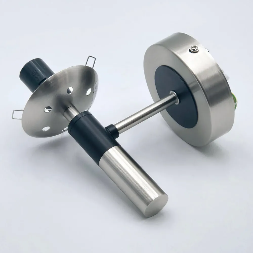 Væglamper ^ Lamkur Væglampe Rollo, Ø 15 cm, røggrå, glas/metal
