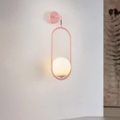 Jupiter Væglamper > Væglampe Samba, 1 lyskilde, pink/hvid