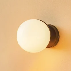Eko-Light Væglamper|Væglamper > Væglampe Sfera 1 lyskilde glas/sort