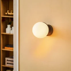 Eko-Light Væglamper|Væglamper > Væglampe Sfera 1 lyskilde glas/sort