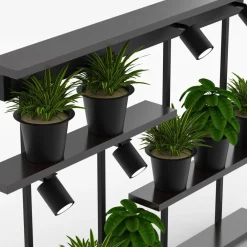 Væglamper|Væglamper ^ Luminex Væglampe Shelf, sort, bredde 102 cm, træ, 4 lyskilder.