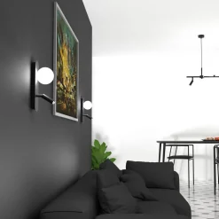 Eko-Light Væglamper > Væglampe Sirio med bevægelig spot, 2 lyskilder