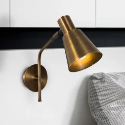 Opviq Væglamper|Væglamper > Væglampe Sivani MR-663, antik guld, metal, Ø 15 cm