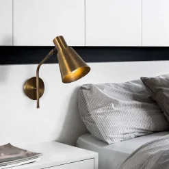 Opviq Væglamper|Væglamper > Væglampe Sivani MR-663, antik guld, metal, Ø 15 cm