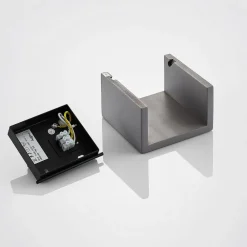 Lindby Væglamper|Væglamper > Væglampe Smira i beton og grå, 12,5 x 12,5 cm