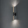 SIGMA Væglamper > Væglampe Sopel Lux, 2 lyskilder, sort/guld, højde 38 cm